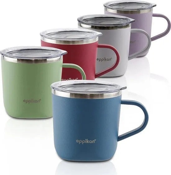 Bicchierino termico tazza isolante, tazza per caffè, per bevande, termos 220 ml, 280 ml con coperchio, per caffè e tè 220 ml, acciaio inossidabile