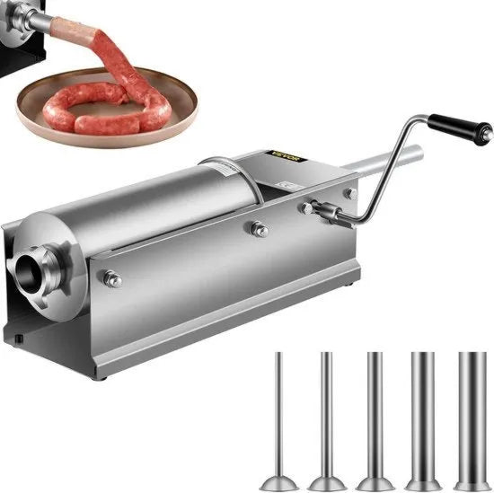 Impastatrice orizzontale, macinatrice carne, macinatore carne, 5 litri, acciaio inossidabile