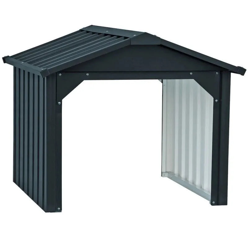 Casetta box giardino 77,5x82,9x65,5 cm in acciaio zincato antracite