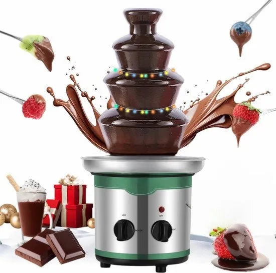 Fonte cioccolato 4 strati, 1350g, per fonduta e feste, facile da pulire, 170 W, acciaio inox