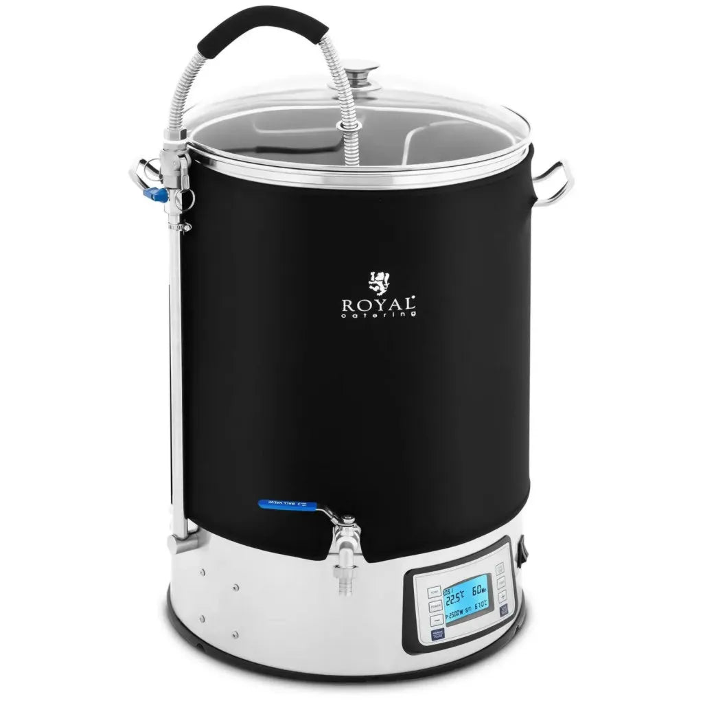Bollitore la preparazione dell acqua da 40 L isolato 2500 watt 10-100°c acciaio inossidabile schermo LCD, timer vetro temperato nero 14_0008825
