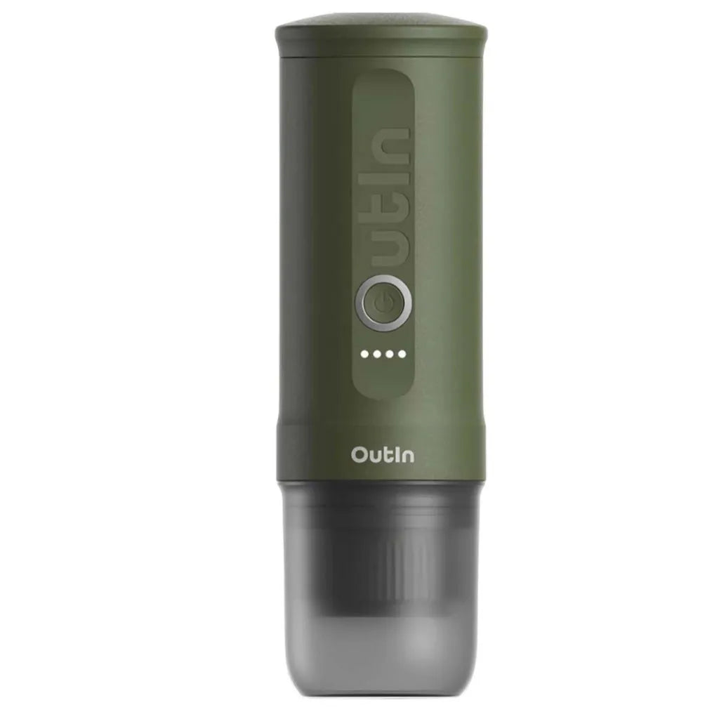 Macchina da caffè caffè portatile compatibile capsule e macinato 20 bar 7500 mAh verde foresta outin