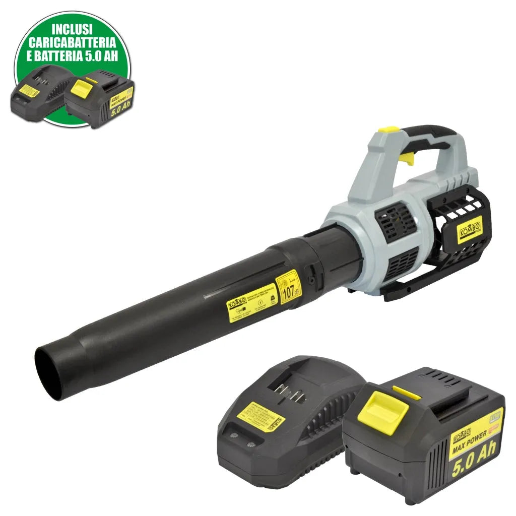 Soffiatore potenza e libertà di movimento per la pulizia del tuo giardino, batteria turbo assiale pro 5.0 Ah