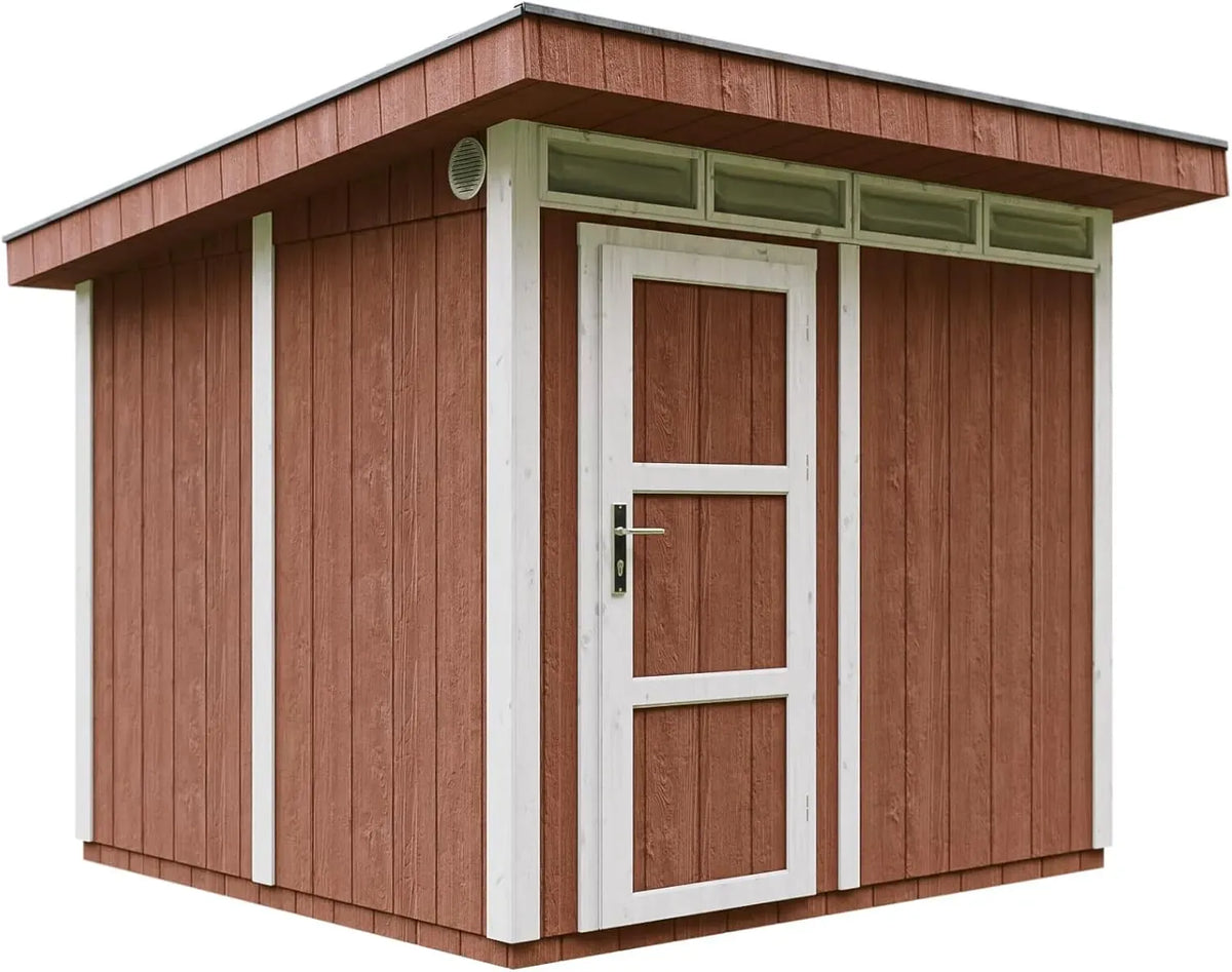 Casetta da giardino modelli M903-REDWOOD e L279XW293CM, di qualit premium 5,9m ², red