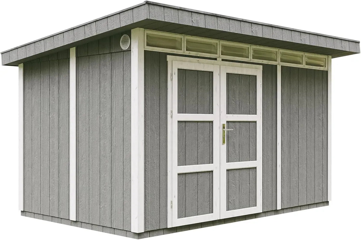 Casetta da giardino modelli M904A-CAVERN e L412XW279CM, di qualit premium 8,7m ², steel