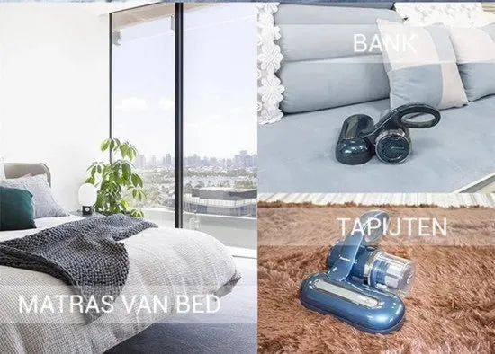 Aspirapolvere senza fili pulitore ultrasonico, di letto, disinfettante, manuale, ideale per letti, cuscini, divani e tappeti, senza e portatile
