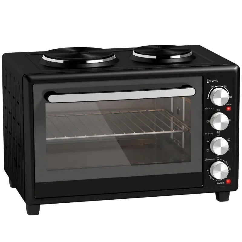Forno elettrico mini da tavolo 36L con 2 piastre, ventilato, 90–230 °c