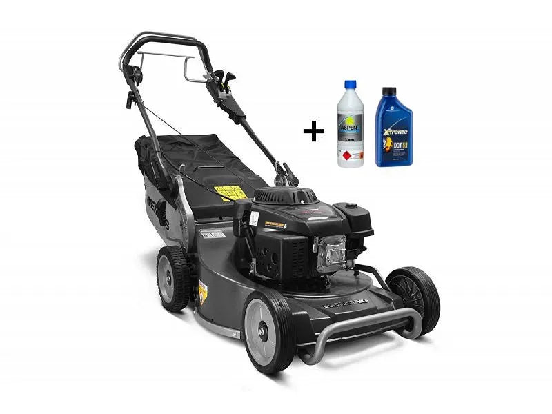 Tosaerba da giardino modello WB537SCVALB, tagliaerba a scoppio 196cc 7Hp taglio 53 cm 3 marce + benzina e olio