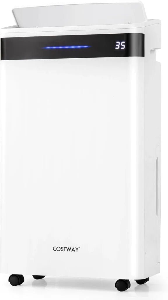 Deumidificatore per ambienti 28,5L per, silenzioso 35㎡ con 4 modalità indicatore a 3 colori, scarico automatico o manuale, timer programmabile 24 ore