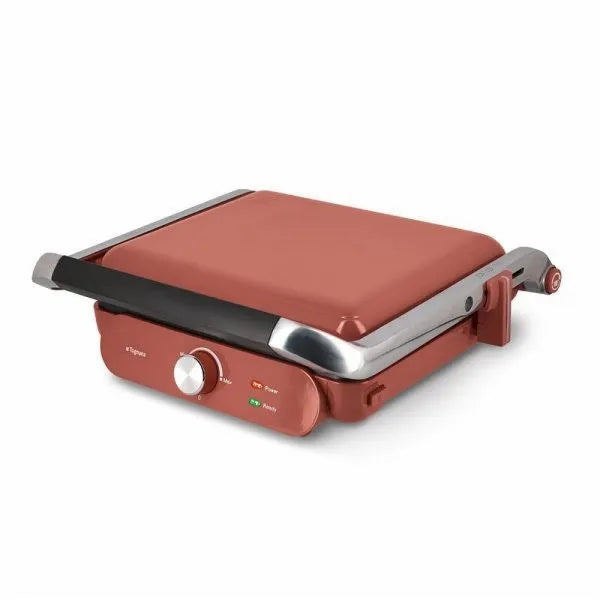 Bistecchiera tostiera ad alimentazione elettrica iridea rosso 2000 watt tognana