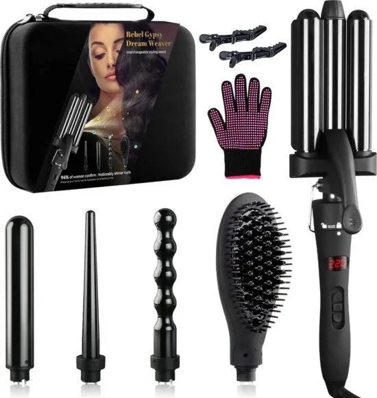 Asciugatrice stilizzatore capelli, spazzola per ondulati, avvo ibile, a forma di waffle per, per stile