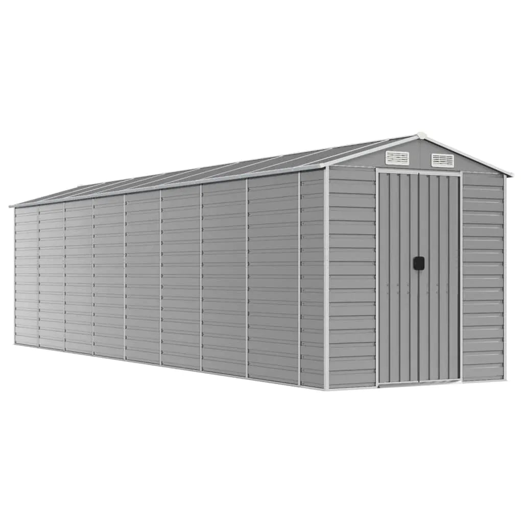Casetta da giardino in metallo capannone per cabina per la casa per esterni per attrezzi robusto trasparente 191 x 810 x 198 cm acciaio zincato grigio