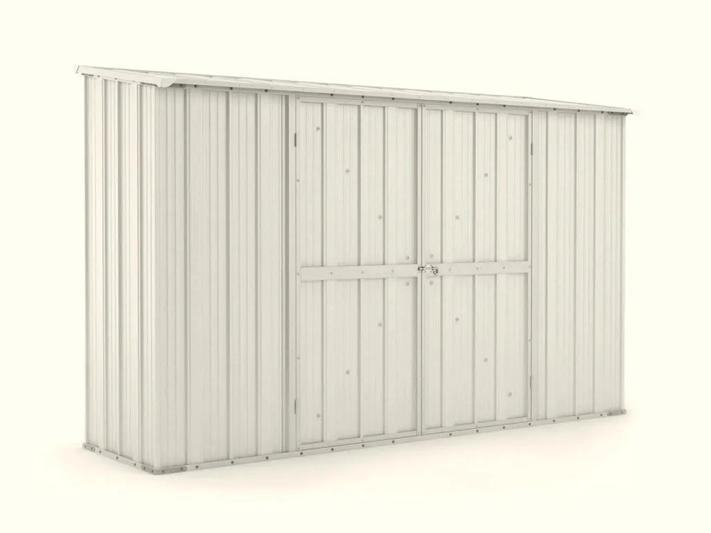 Casetta box giardino in lamiera di acciaio porta utensili 307x100x192 cm bianco
