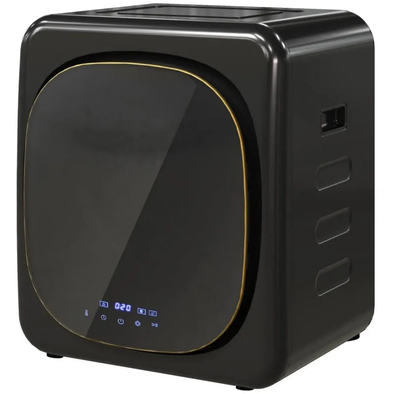 Asciugatrice 6 programmi, display LED touch, fino a 60℃, protezione surriscaldamento, scarico aria, installazione libera o a parete, mini 4 kg, 800 W
