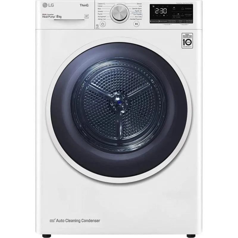 Asciugatrice modello RH80V9AVHN, smart dual inverter a pompa di calore 8 kg, Wi-Fi classe c