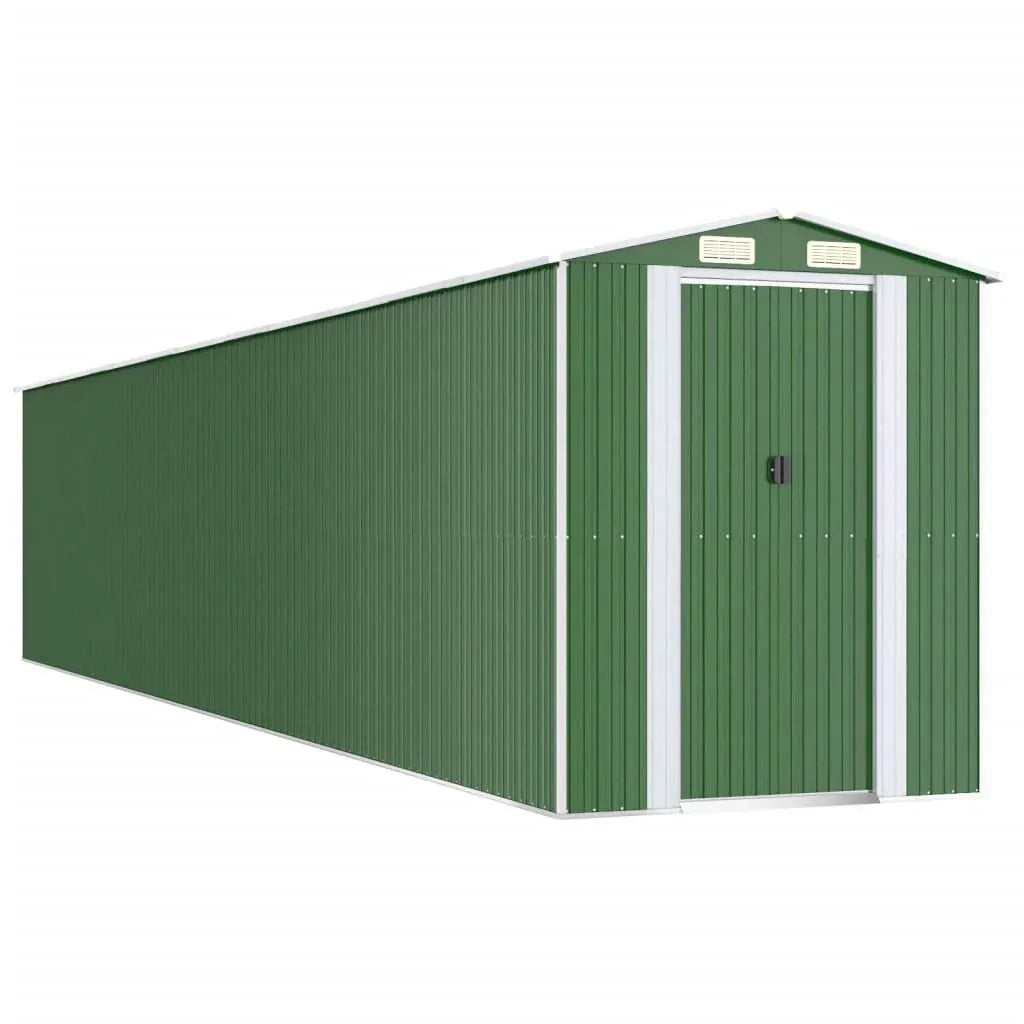 Casetta da giardino in metallo per cabine ripostiglio per la casa per attrezzi per esterni robusta 192 x 1021 x 223 cm acciaio zincato verde