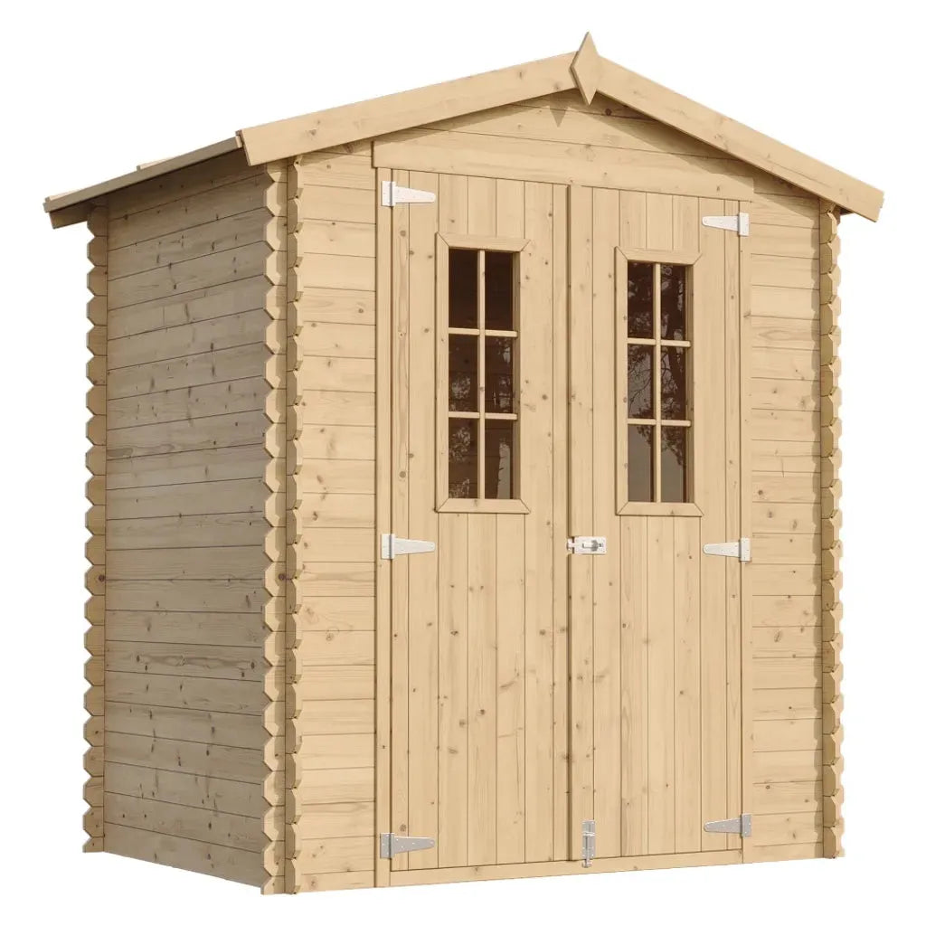 Casetta da giardino in legno modelli M367C+M367G e M367G, in con pavimento trattato, 1.98 m2