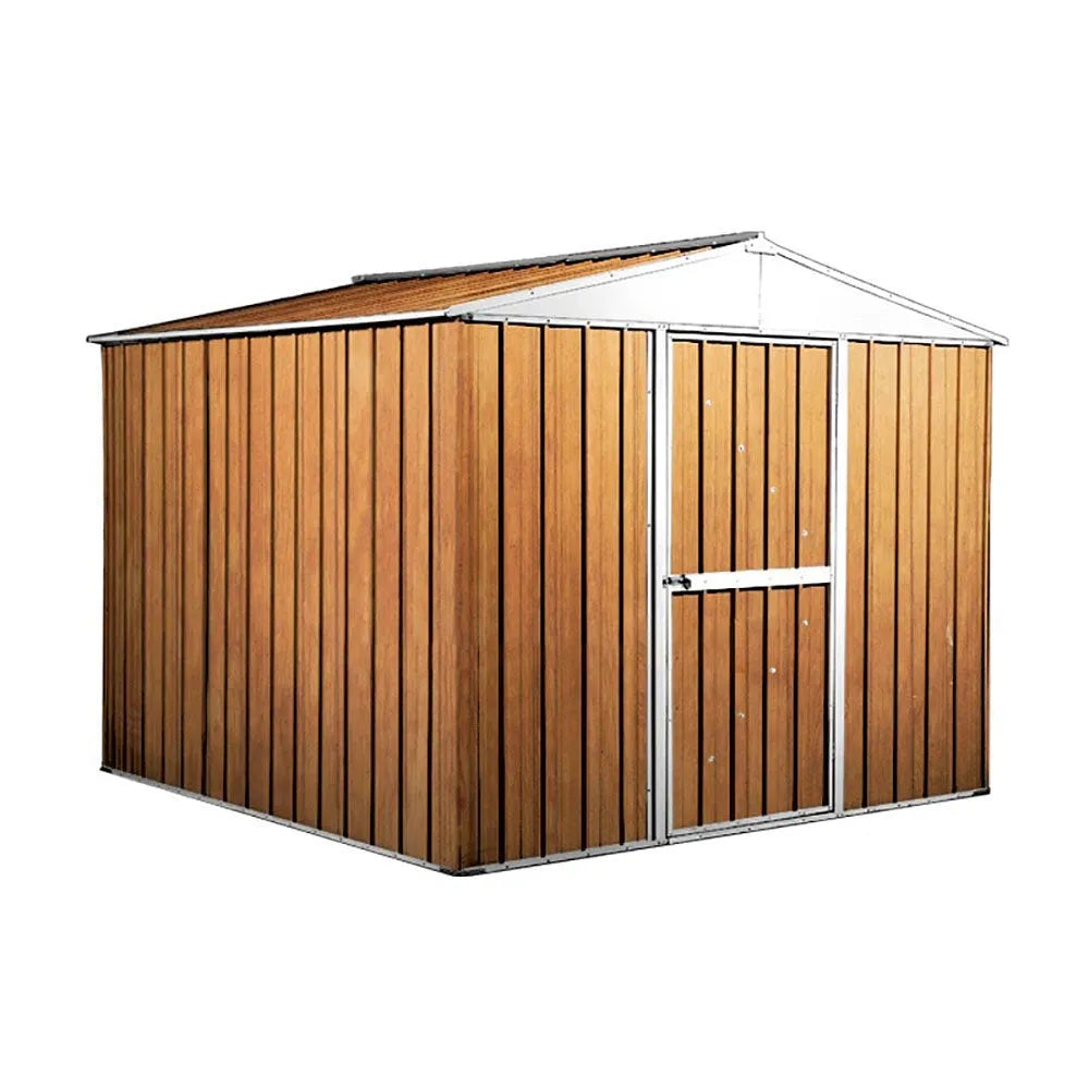 Casetta box giardino in lamiera di acciaio porta utensili 276x260x212 cm legno