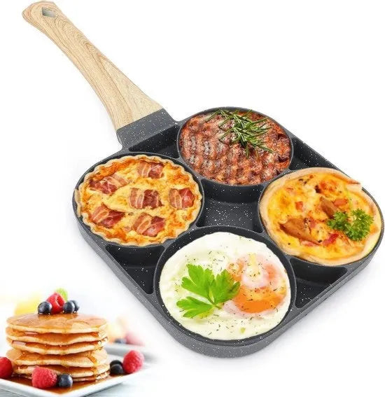 Piastra pancake per cucina all aperto, antiaderente per uova, padella in acciaio inossidabile per induzione