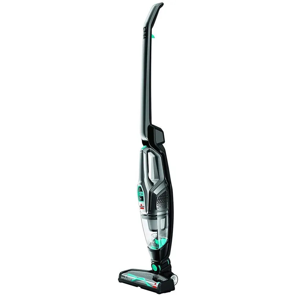 Scopa elettrica modello 2280N, bissell multireach essential ricaricabile senza sacco, finitura nero / titanio / azzurro