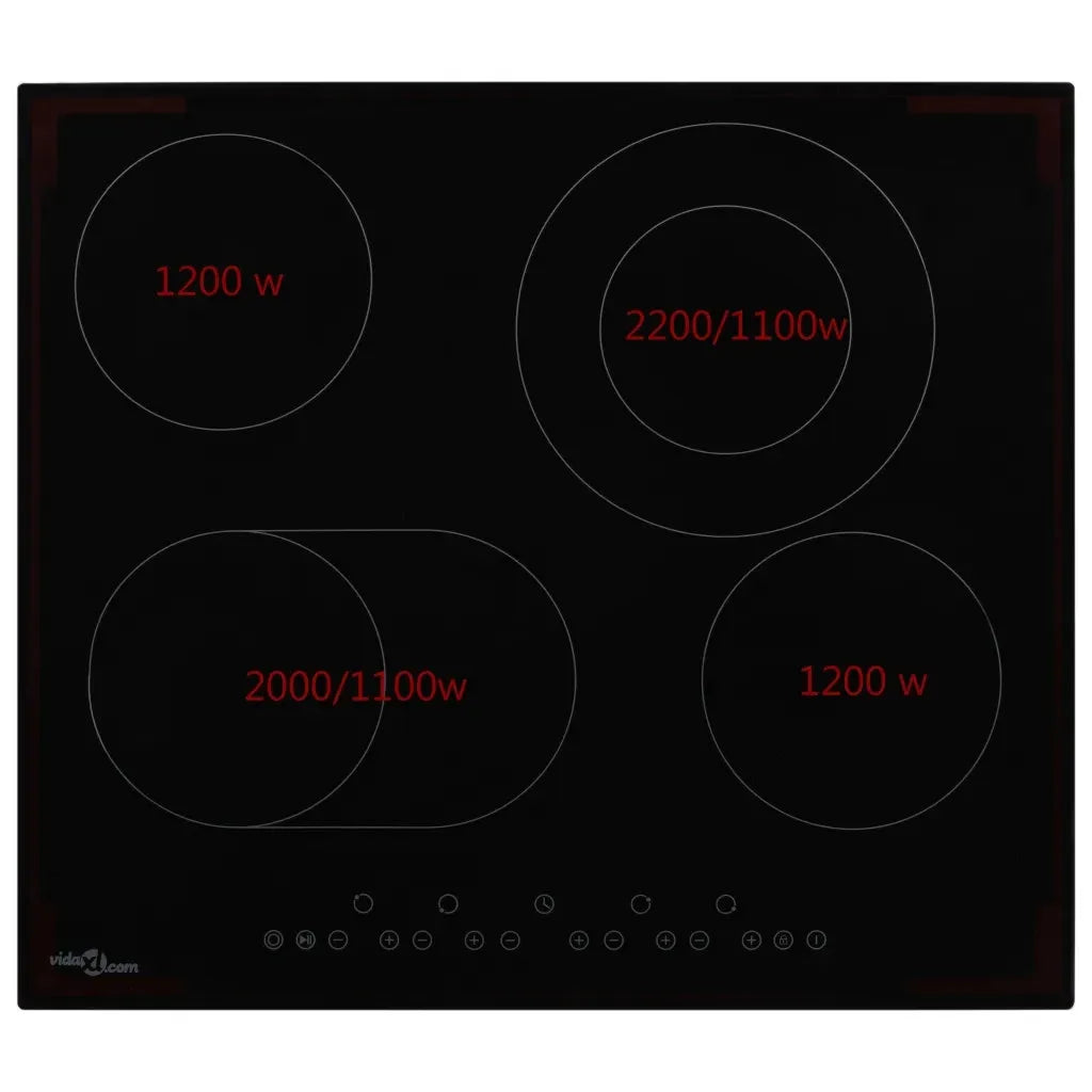 Piano cottura modello CFW9646787, ceramica con 4 zone e controlli touch 6600 W