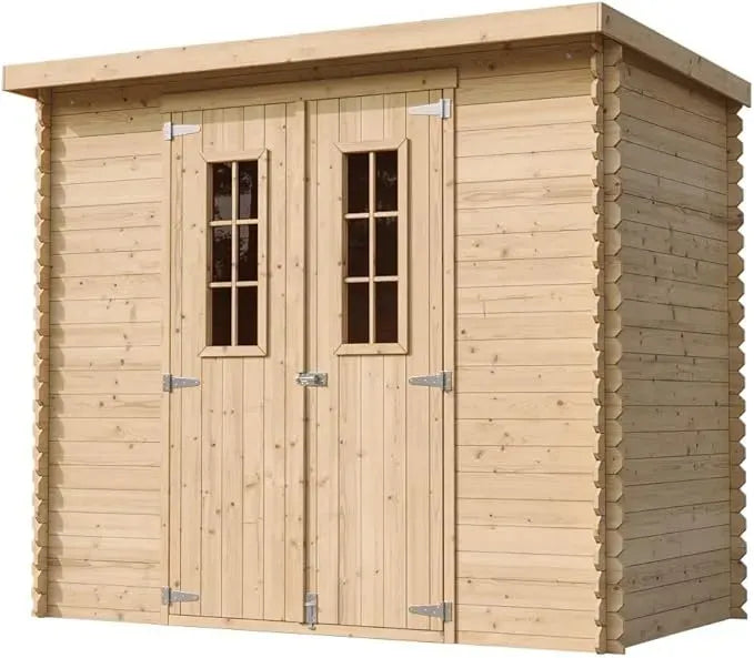 Casetta da giardino in legno modelli M310C+M310G e M310G, in per esterni con pavimento trattato CM/2.6M2