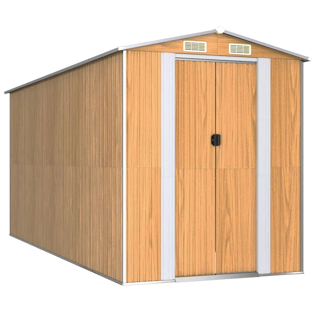 Casetta da giardino in metallo capannone per cabina per la casa per esterni per attrezzi robusto trasparente 192 x 440 x 223 cm acciaio zincato